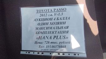 Toyota Passo, 2012